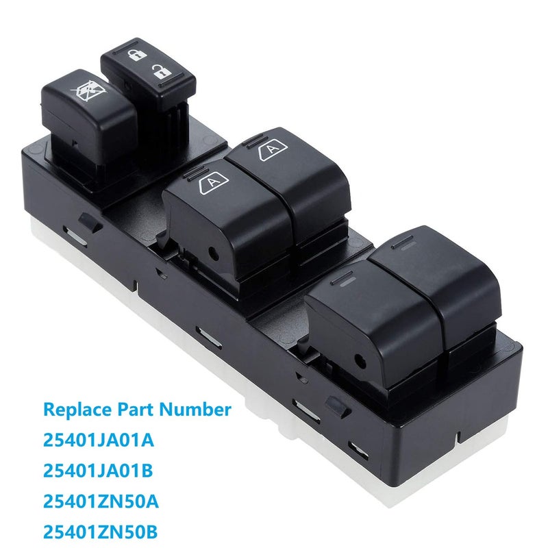 Ameetaa Front Driver Side Power Window Switch Compatible for 2007-2012 Nissan Altima Replace# 25401ZN50B, 25401ZN50C - Image 2